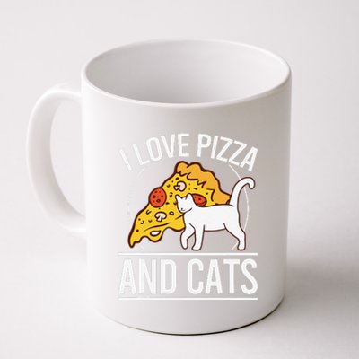 Pizza foodie Funny I Love Pizza And Cats Pizza Kitten Coffee Mug