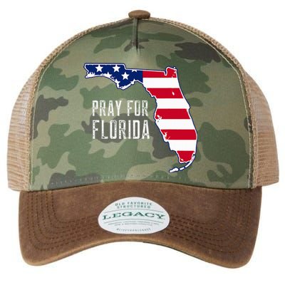 Pray For Florida Beach Stand With Florida Strong Legacy Tie Dye Trucker Hat