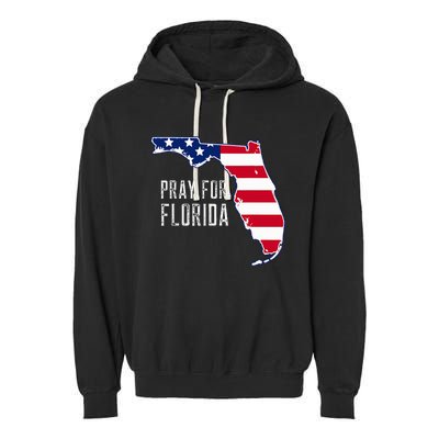 Pray For Florida Beach Stand With Florida Strong Garment-Dyed Fleece Hoodie