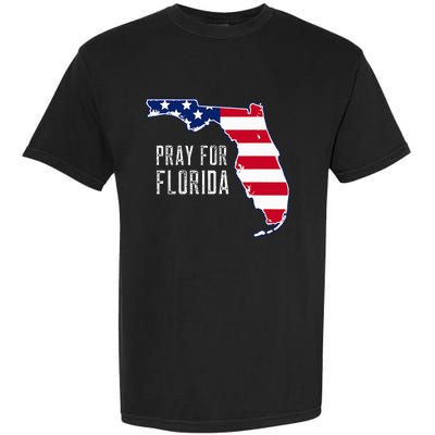 Pray For Florida Beach Stand With Florida Strong Garment-Dyed Heavyweight T-Shirt