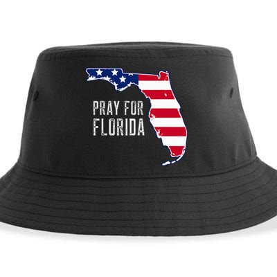 Pray For Florida Beach Stand With Florida Strong Sustainable Bucket Hat