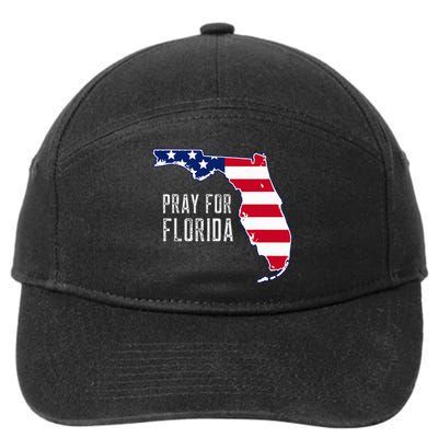 Pray For Florida Beach Stand With Florida Strong 7-Panel Snapback Hat