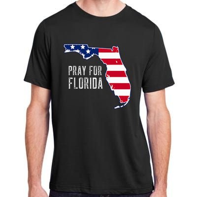 Pray For Florida Beach Stand With Florida Strong Adult ChromaSoft Performance T-Shirt