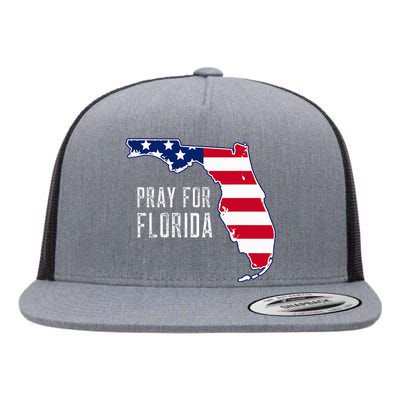 Pray For Florida Beach Stand With Florida Strong Flat Bill Trucker Hat