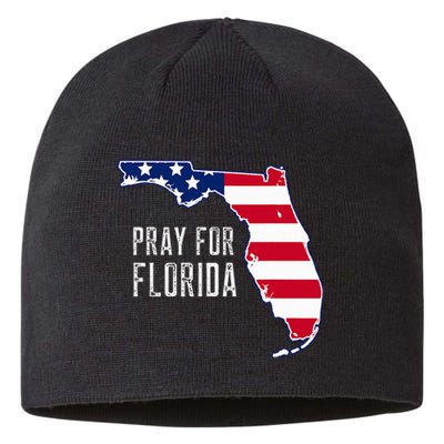 Pray For Florida Beach Stand With Florida Strong Sustainable Beanie