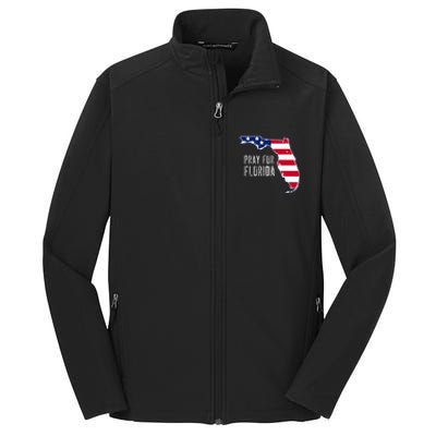 Pray For Florida Beach Stand With Florida Strong Core Soft Shell Jacket