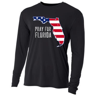 Pray For Florida Beach Stand With Florida Strong Cooling Performance Long Sleeve Crew