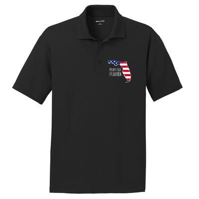 Pray For Florida Beach Stand With Florida Strong PosiCharge RacerMesh Polo