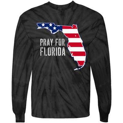 Pray For Florida Beach Stand With Florida Strong Tie-Dye Long Sleeve Shirt