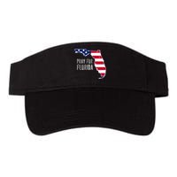 Pray For Florida Beach Stand With Florida Strong Valucap Bio-Washed Visor