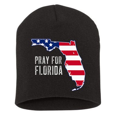 Pray For Florida Beach Stand With Florida Strong Short Acrylic Beanie