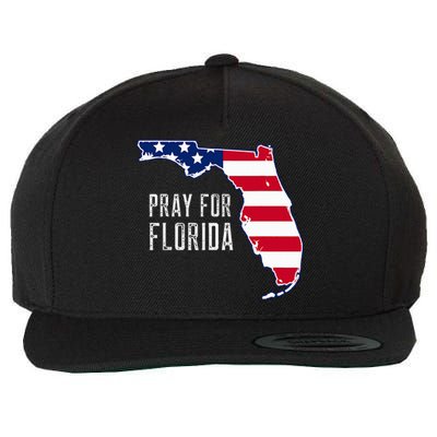 Pray For Florida Beach Stand With Florida Strong Wool Snapback Cap