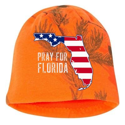 Pray For Florida Beach Stand With Florida Strong Kati - Camo Knit Beanie