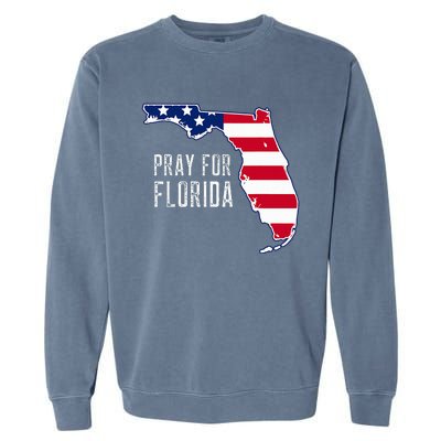 Pray For Florida Beach Stand With Florida Strong Garment-Dyed Sweatshirt