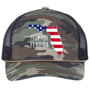 Pray For Florida Beach Stand With Florida Strong Retro Rope Trucker Hat Cap