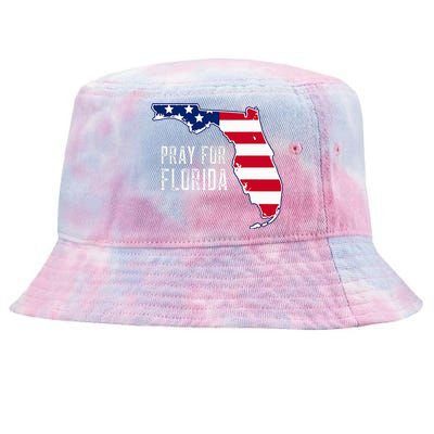 Pray For Florida Beach Stand With Florida Strong Tie-Dyed Bucket Hat