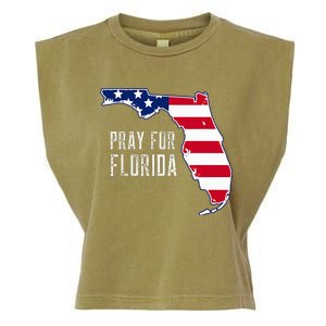 Pray For Florida Beach Stand With Florida Strong Garment-Dyed Women's Muscle Tee