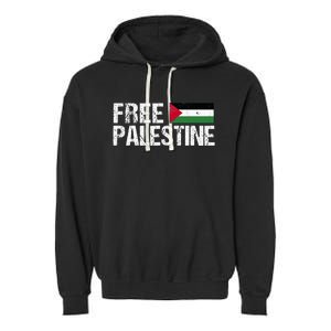 Palestine Flag Free Palestine Garment-Dyed Fleece Hoodie