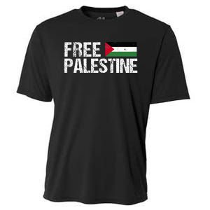 Palestine Flag Free Palestine Cooling Performance Crew T-Shirt