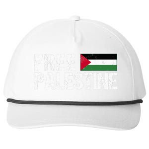 Palestine Flag Free Palestine Snapback Five-Panel Rope Hat