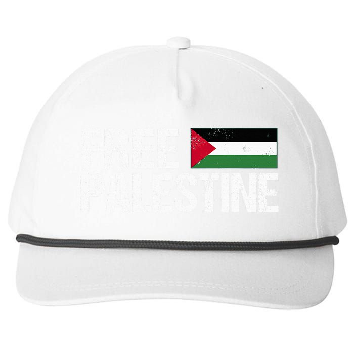 Palestine Flag Free Palestine Snapback Five-Panel Rope Hat