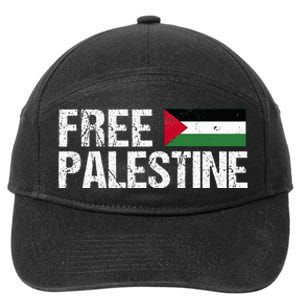 Palestine Flag Free Palestine 7-Panel Snapback Hat