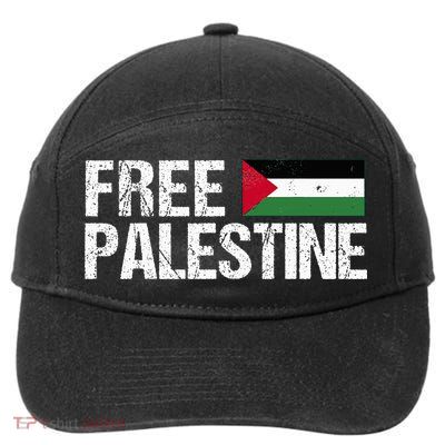 Palestine Flag Free Palestine 7-Panel Snapback Hat
