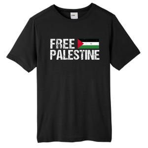 Palestine Flag Free Palestine Tall Fusion ChromaSoft Performance T-Shirt