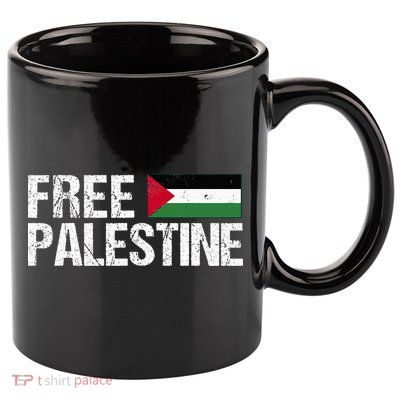 Palestine Flag Free Palestine 11oz C Handle Ceramic Mug