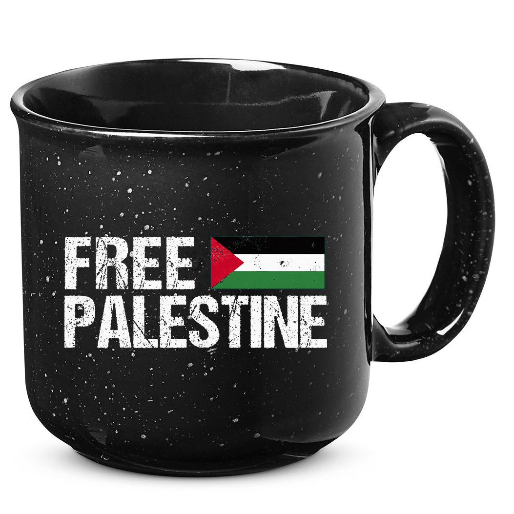 Palestine Flag Free Palestine 15oz Campfire Ceramic Mug