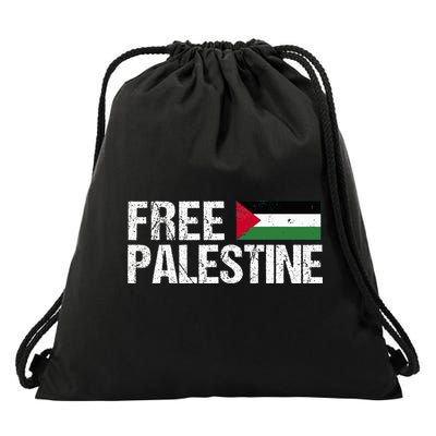 Palestine Flag Free Palestine Drawstring Bag