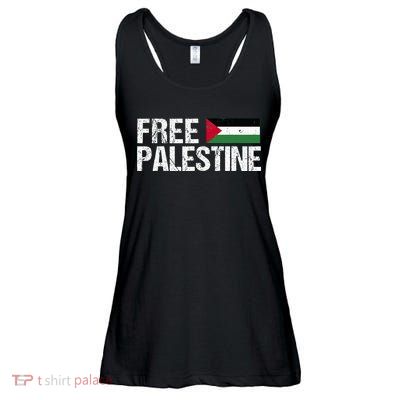 Palestine Flag Free Palestine Ladies Essential Flowy Tank