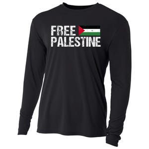 Palestine Flag Free Palestine Cooling Performance Long Sleeve Crew