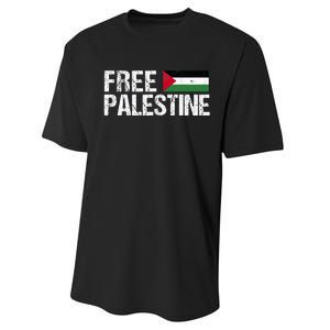 Palestine Flag Free Palestine Performance Sprint T-Shirt