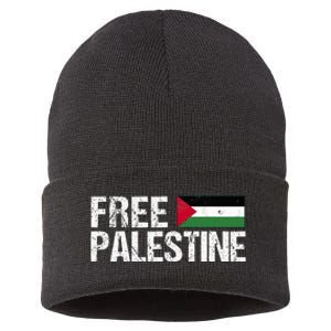 Palestine Flag Free Palestine Sustainable Knit Beanie