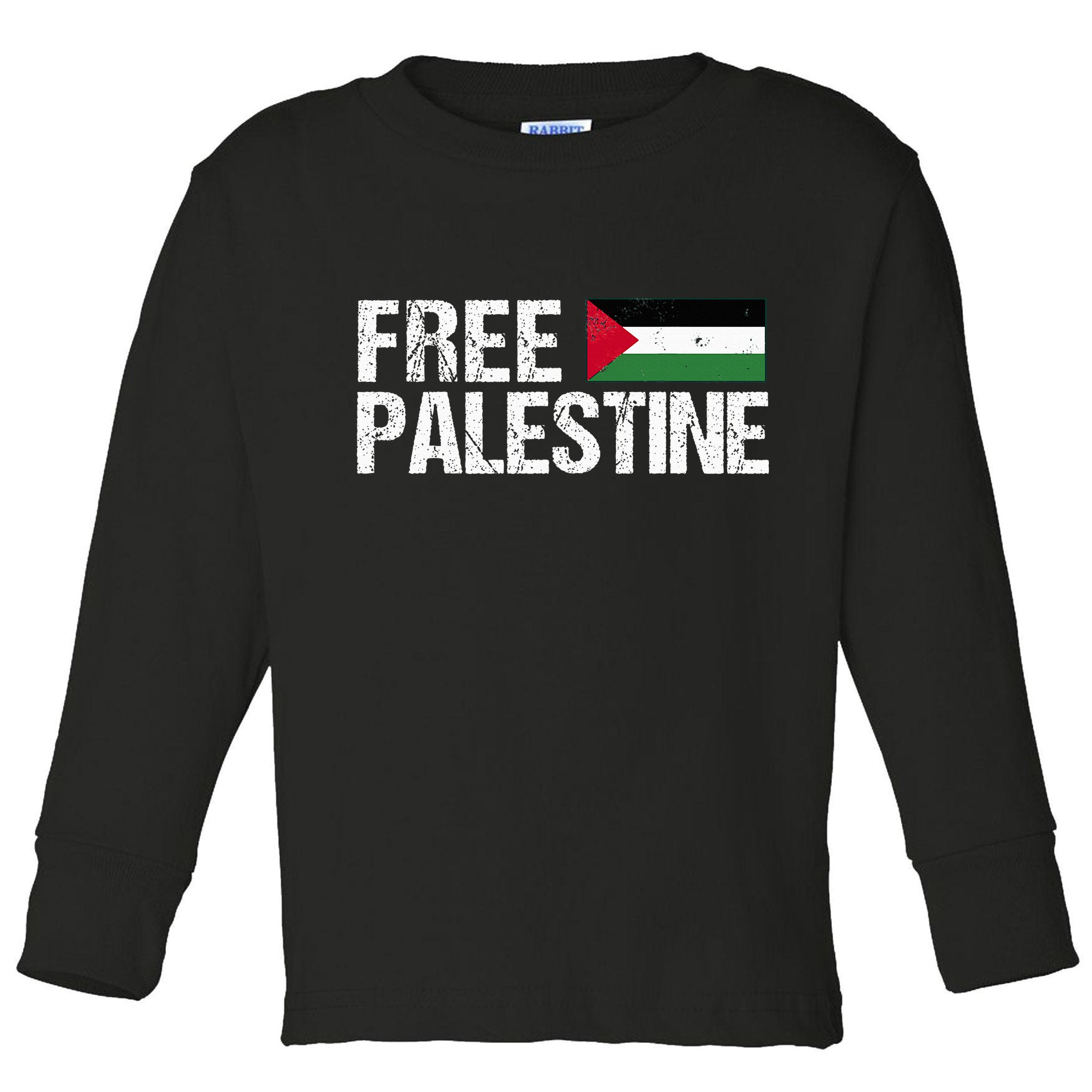 Palestine Flag Free Palestine Toddler Long Sleeve Shirt