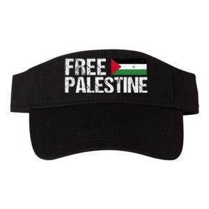 Palestine Flag Free Palestine Valucap Bio-Washed Visor