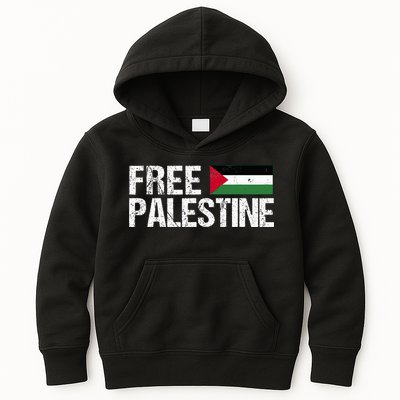 Palestine Flag Free Palestine Kids Hoodie
