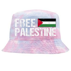 Palestine Flag Free Palestine Tie-Dyed Bucket Hat