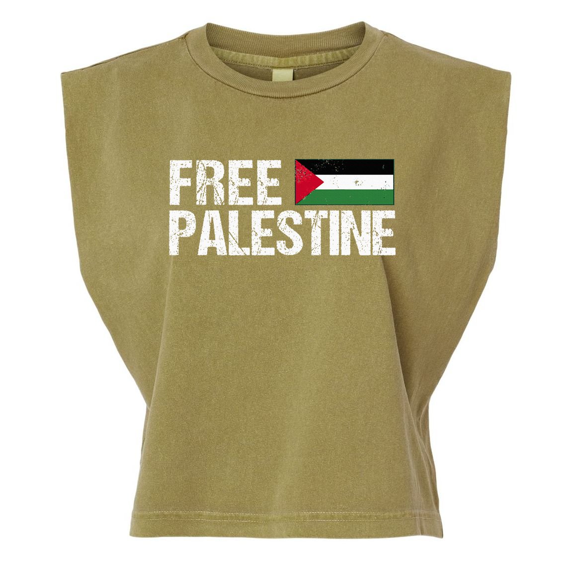 Palestine Flag Free Palestine Garment-Dyed Women's Muscle Tee