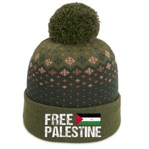 Palestine Flag Free Palestine The Baniff Cuffed Pom Beanie