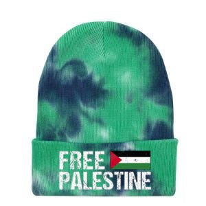 Palestine Flag Free Palestine Tie Dye 12in Knit Beanie