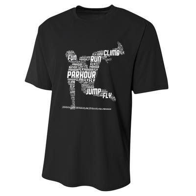 Parkour Freerunner Freerunning Traceur Performance Sprint T-Shirt