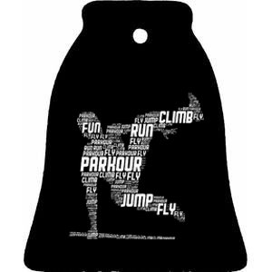 Parkour Freerunner Freerunning Traceur Ceramic Bell Ornament