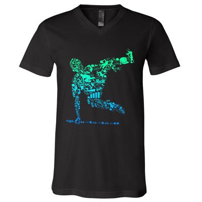 Parkour Freerunner Freerunning Traceur V-Neck T-Shirt