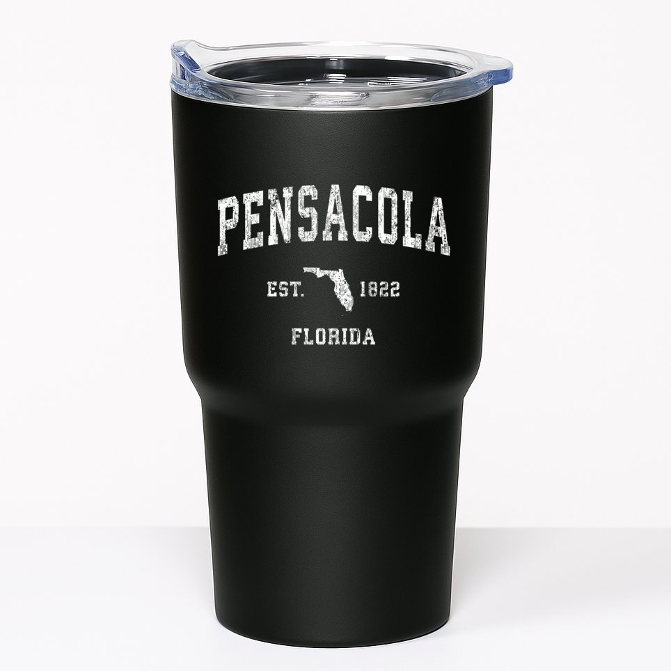 Pensacola Florida Fl Vintage Established Athletic Sports Design Tumbler