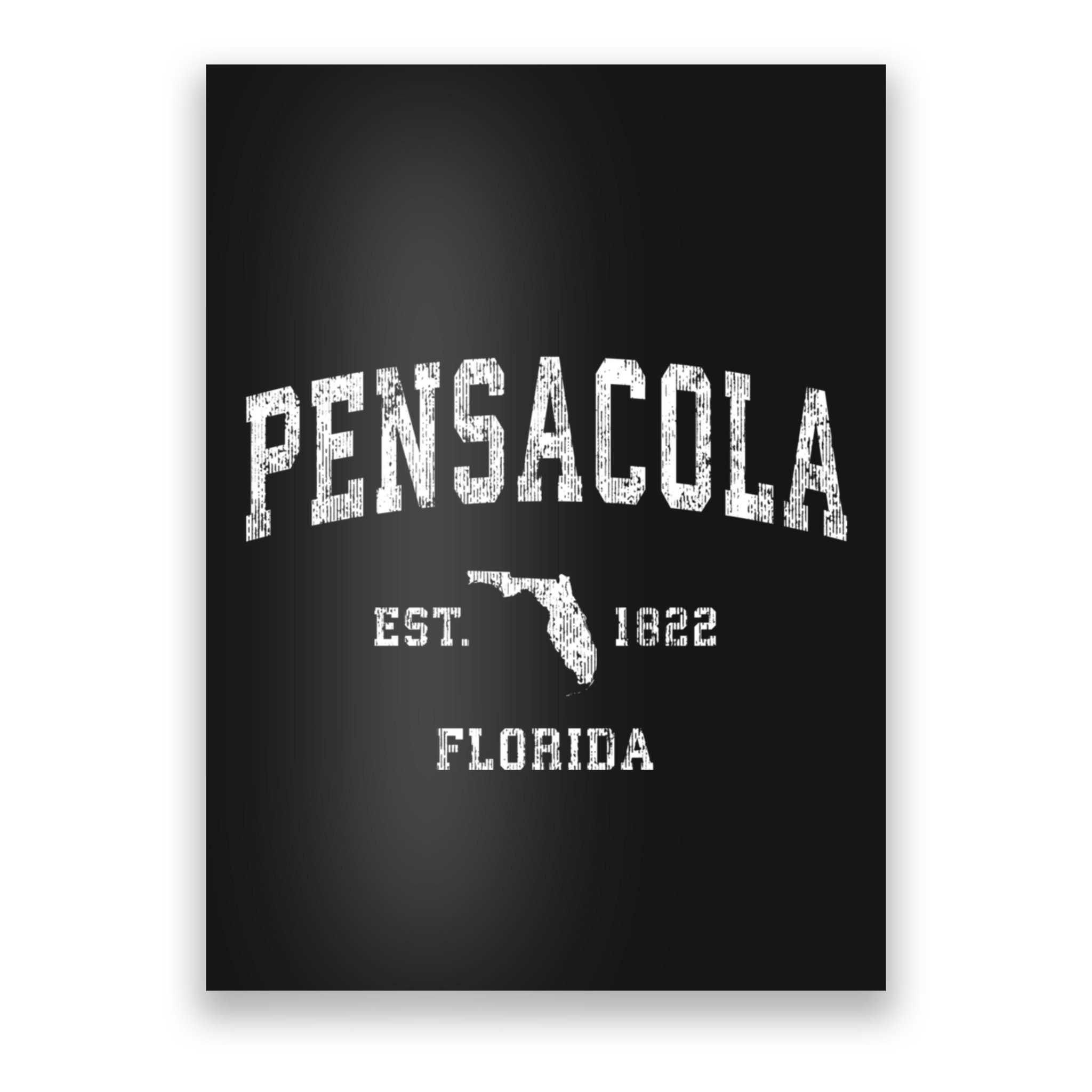 Pensacola Florida Fl Vintage Established Athletic Sports Design Poster