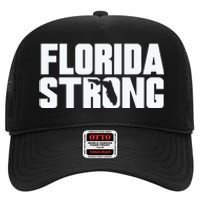 Pray For Florida Strong I Stand With Florida Hurricane Milton 2024 High Crown Mesh Back Trucker Hat