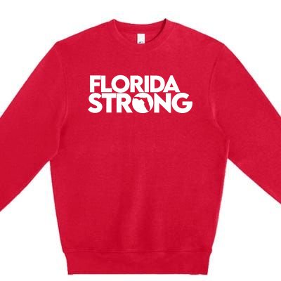 Pray For Florida Strong Florida Tropical Storm 2024 Premium Crewneck Sweatshirt