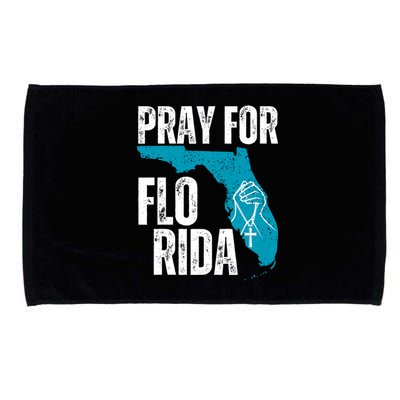 Pray For Florida Tampa Pray For Floridians Hurricane Milton Florida Strong Microfiber Hand Towel